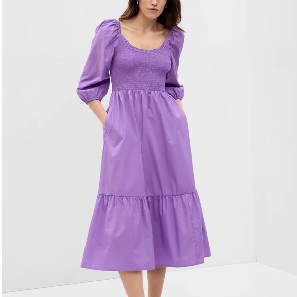 GAP Dresses & Skirts - Gap puff sleeve midi dress